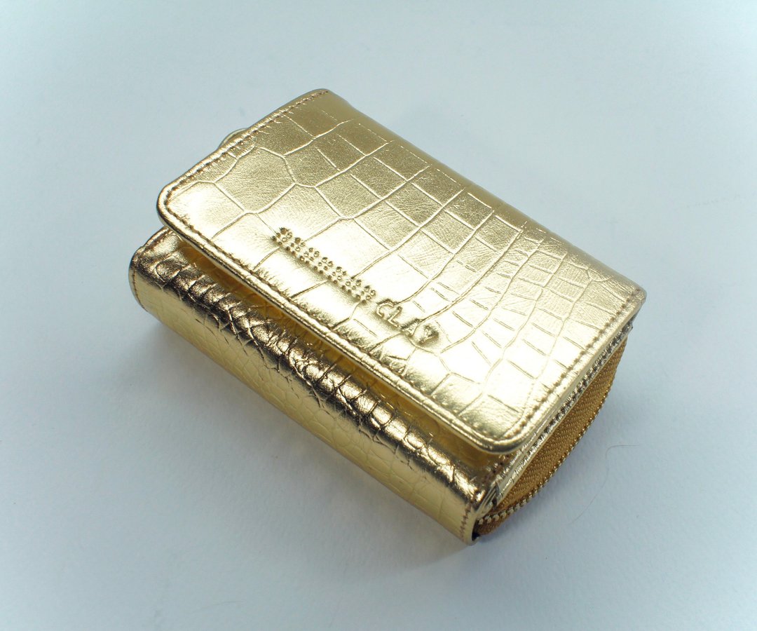 Minimal Wallet (3 flood) - 皮夹/钱包 - 真皮 金色