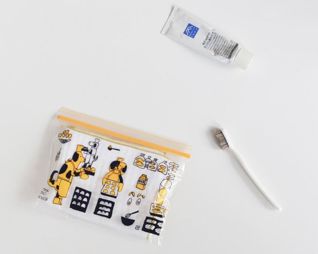仓敷意匠 TORANEKO BONBON 夹链袋 / M 狗狗面包店 (99220-03) - 其他 - 塑料 黄色