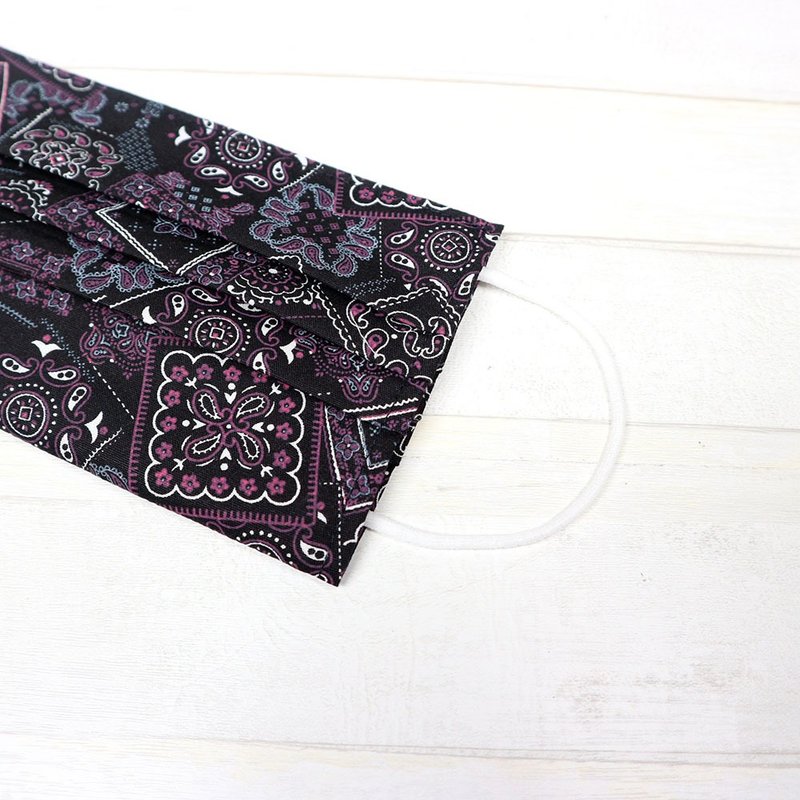 布口罩 口罩套 可重复使用 - 图腾 (黑) - 口罩 - 棉．麻 黑色