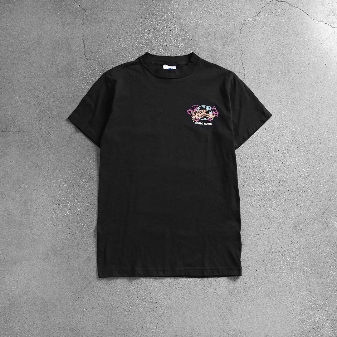 Vintage Planet Hollywood Tee / Vintage Tee、美式休闲、古着 - 男装上衣/T 恤 - 棉 黑色