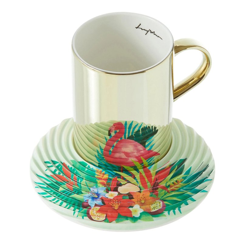 LUYCHO On Flowers系列 镜面倒影杯组_红鹤 (350ml) - 茶具/茶杯 - 陶 
