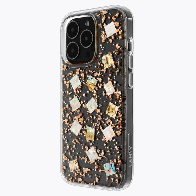 24K玫瑰金 贝壳 iPhone 14 13 12 11 Pro Max 防摔壳 定制姓名 - 手机壳/手机套 - 环保材料 透明