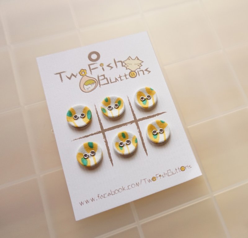 花草布钮扣 - 其他 - 其他材质 黄色