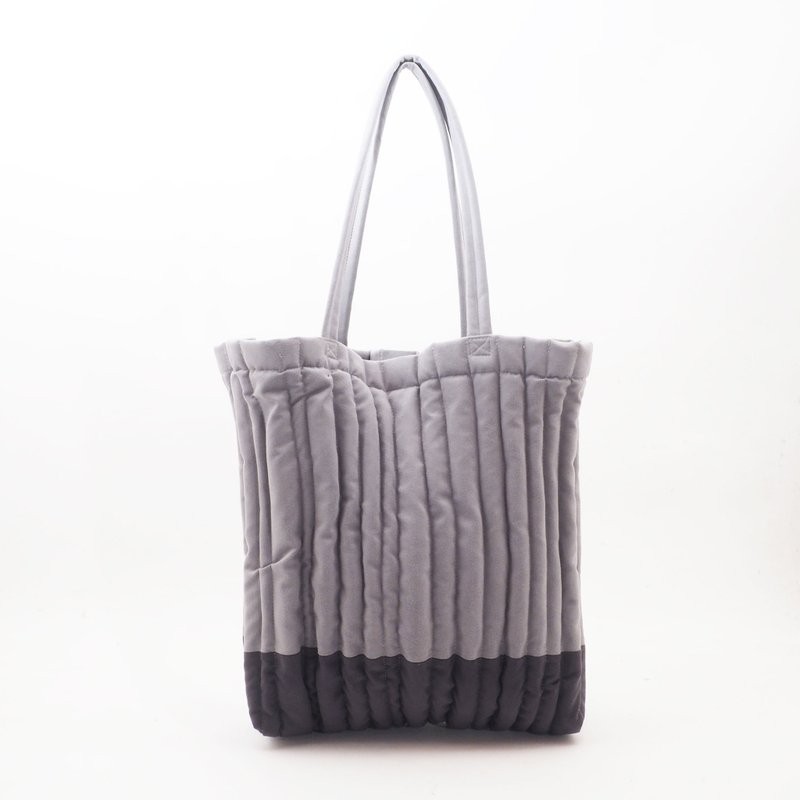 SAMPLE SALE / 聚氨酯包 L (灰色两色) / 大容量 / 麂皮质感 / 人造皮革 / T085 - 手提包/手提袋 - 真皮 灰色