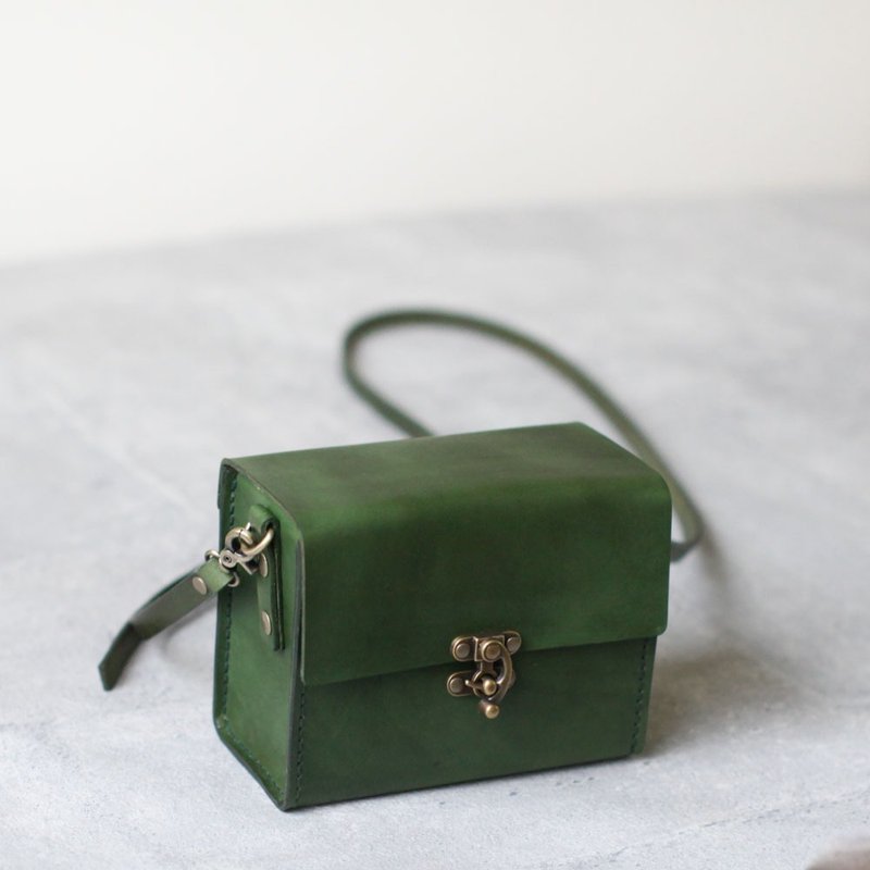 订制版-经典全手工植鞣牛皮真皮相机包 - 相机包/相机袋 - 真皮 绿色
