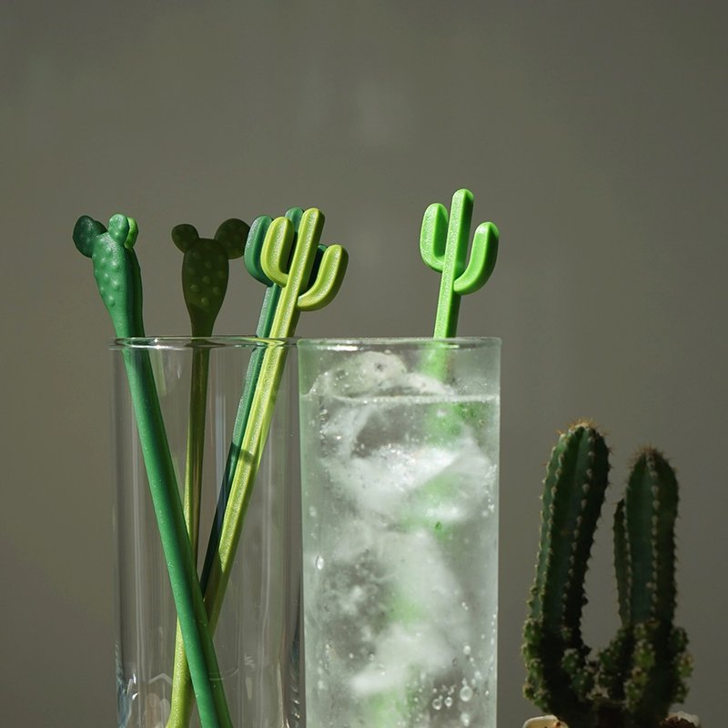 【圣诞交换礼物首选】QUALY 仙人掌搅拌棒(6入一组) - 厨房用具 - 塑料 绿色