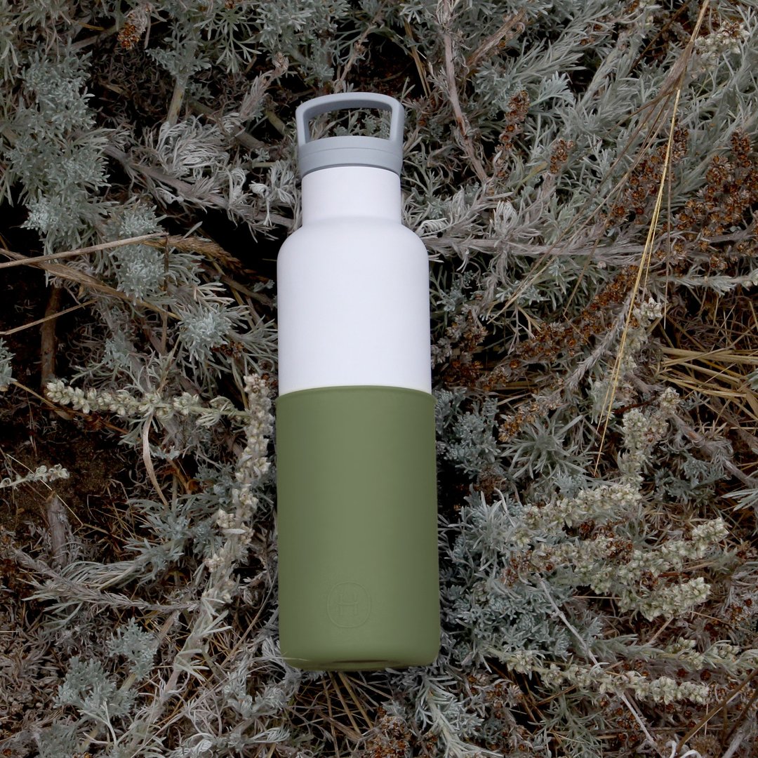 美国HYDY时尚保温水瓶 CinCin White系列,海藻绿-白瓶 - 590ml - 水瓶/水壶 - 其他金属 多色