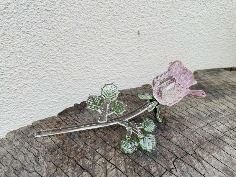 水晶玻璃 琉璃 夜光玫瑰 不凋谢花 爱情 - 摆饰 - 琉璃 