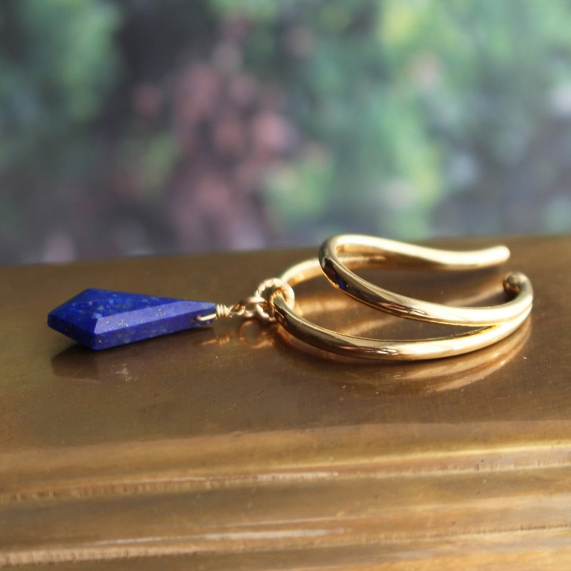 Pinkoi 代购 - ✨星空蓝青金石耳夹✨ - 耳环/耳夹 - 宝石 蓝色