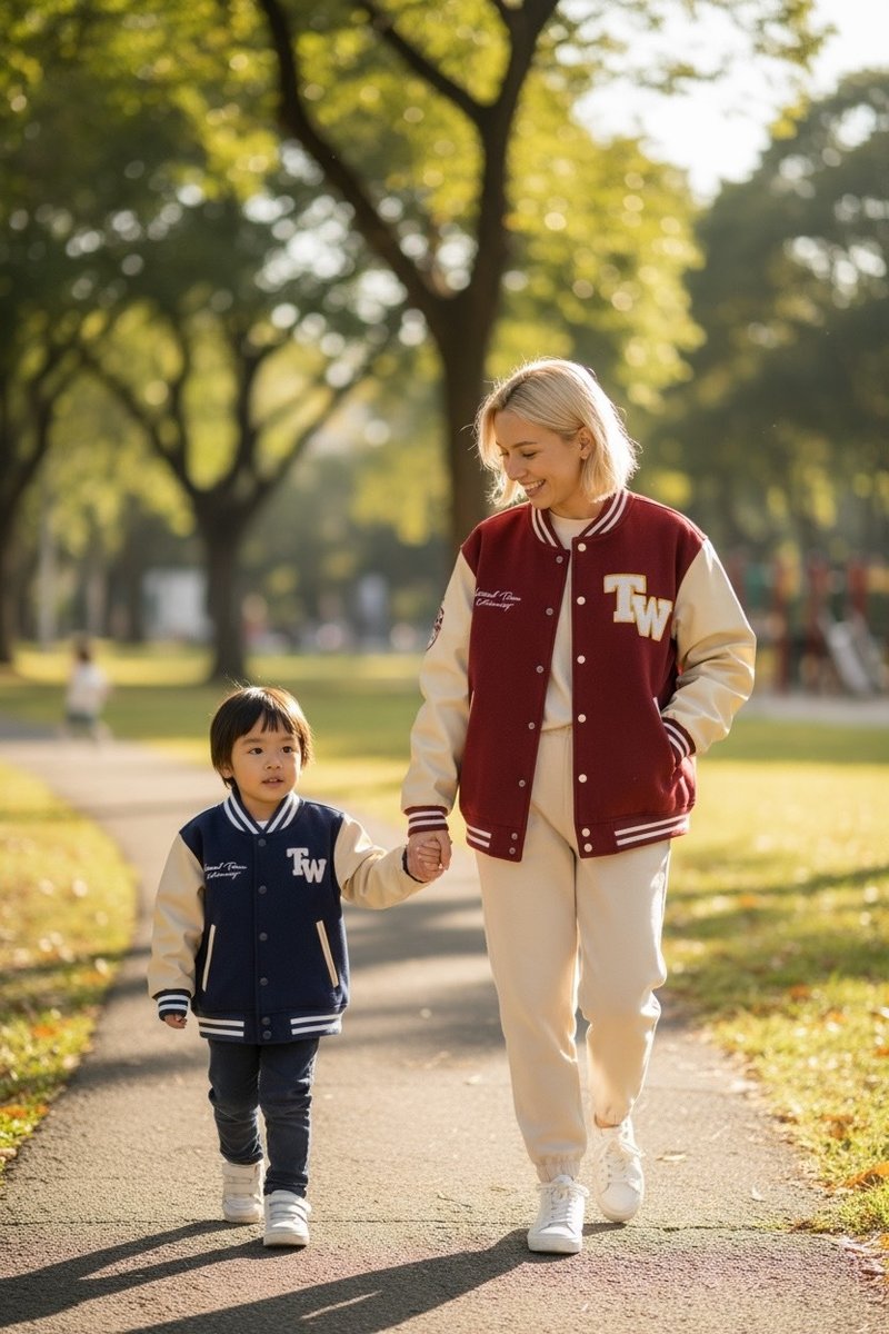 2025 A/W NTU Varsity Baseball Jacket 台大棒球外套 - 枣红 - 男装外套 - 棉．麻 