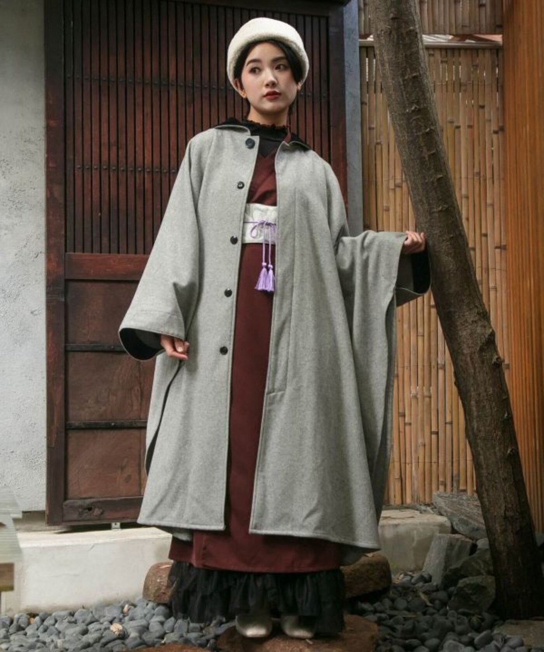 【热门预购】羽织披风斗篷外套 (3色) 76T-5303 - 女装休闲/机能外套 - 其他材质 