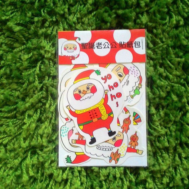 花大鼻圣诞贴纸包-圣诞老公公 - 贴纸 - 纸 多色