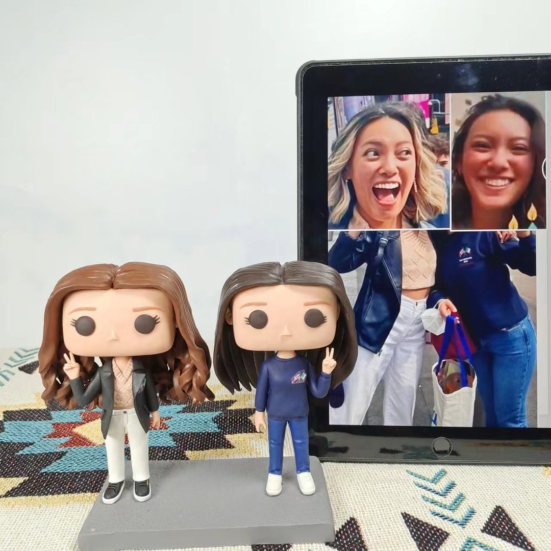 纯手工定制美国Funko Pop 自画肖像公仔娃娃男朋友老公生日礼物 - 玩偶/公仔 - 粘土 多色