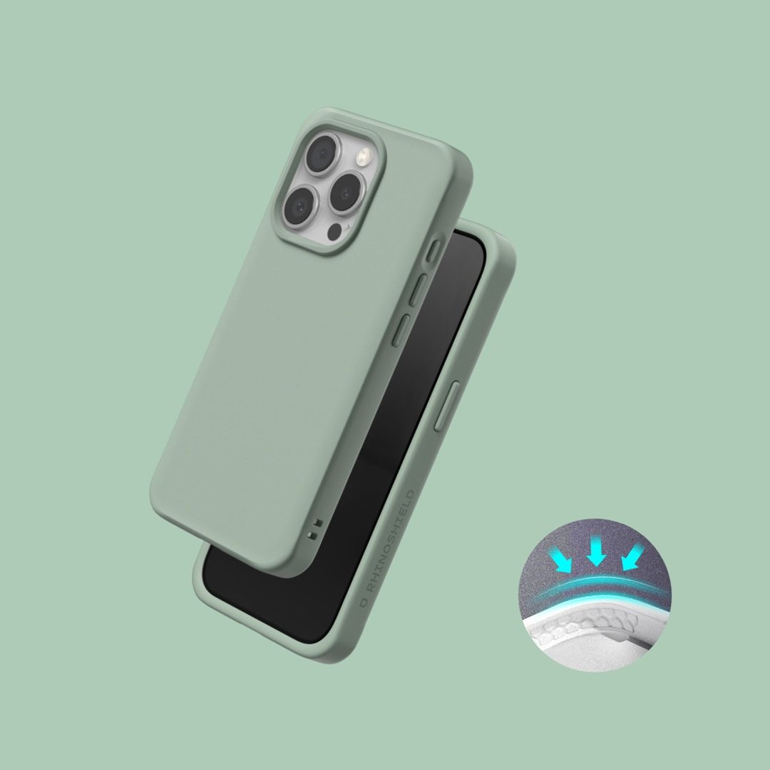 SolidX 强化吸震缓冲手机壳/鼠尾草绿 for iPhone 15系列 - 手机壳/手机套 - 塑料 