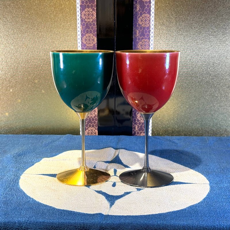 九谷烧KUTANI 高脚杯组 - 酒杯/酒器 - 其他金属 多色