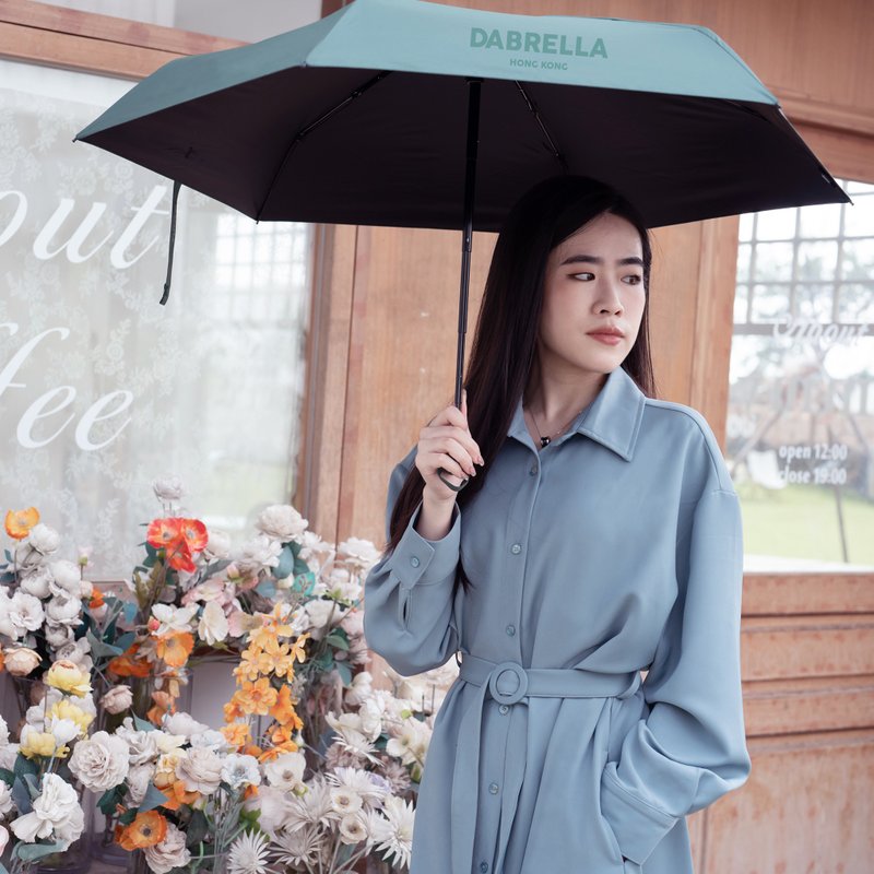 折叠伞 小巧便携轻巧 黑胶晴雨伞 防晒 防泼水 开学礼物女-墨玉绿 - 雨伞/雨衣 - 防水材质 