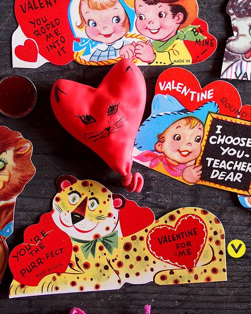 情人节卡330日元-V- - 卡片/明信片 - 纸 红色