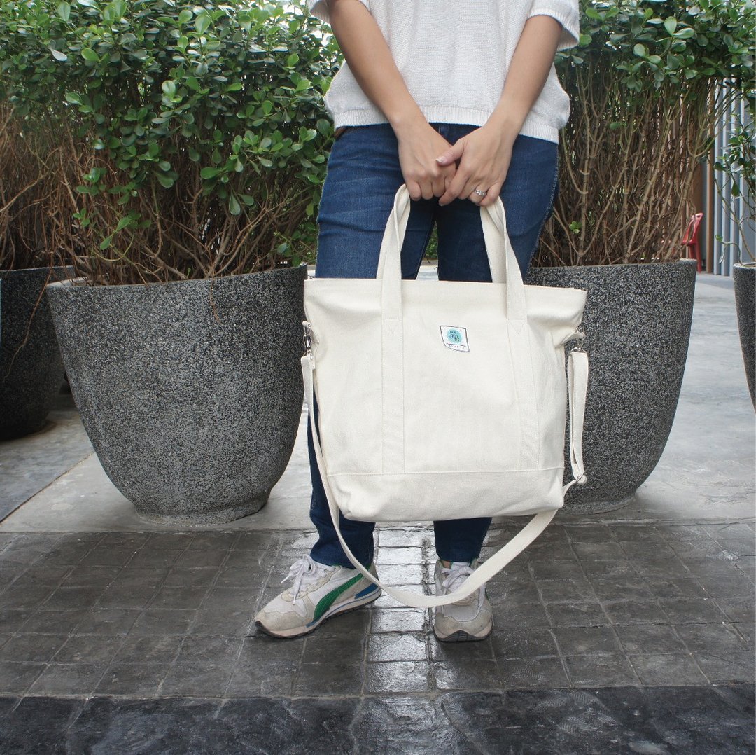 Totes bag - 手提包/手提袋 - 棉 白色