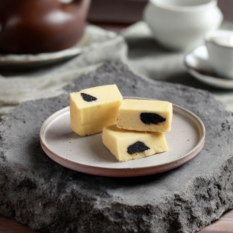 父亲节/中秋节/送礼推荐【港记酥皇】翡翠绿豆糕(黑芝麻20入) - 蛋糕/甜点 - 其他材质 