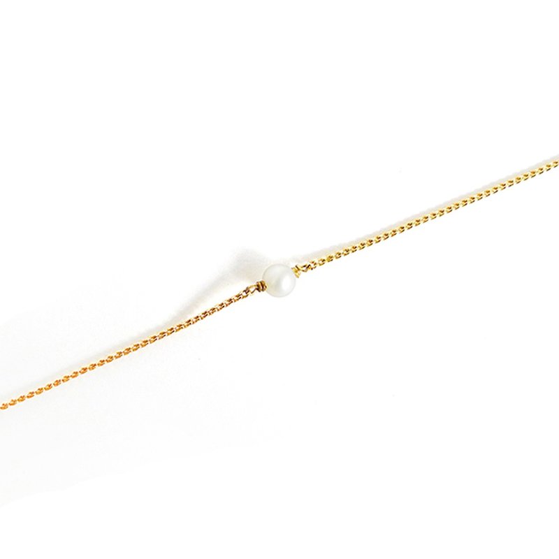 爱情 x 珍珠 诞生石 18K金  白 【灿灿的温柔。敦敦】 手链 - 手链/手环 - 宝石 白色