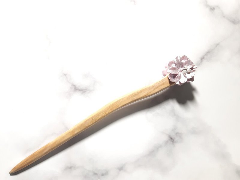 紫桃莲 桃木 发簪 造型 - 发饰 - 其他材质 多色