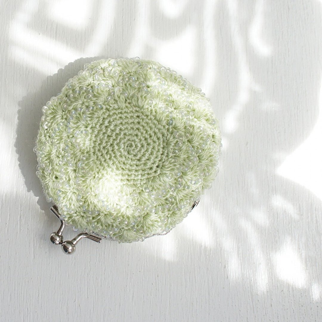Ba-ba handmade Crochet minipouch No.C1259 - 零钱包 - 其他材质 绿色