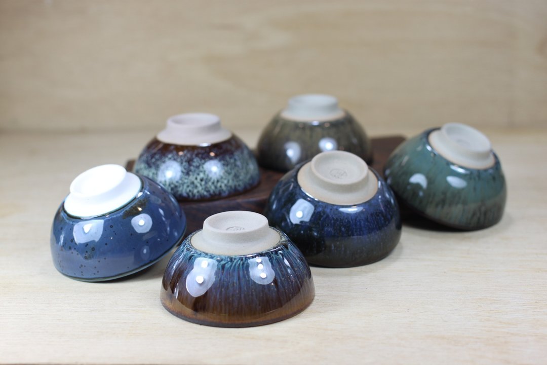 【沐春生活】彩虹六色 天目圆满茶杯组 莺歌名家叶敏祥作品 - 茶具/茶杯 - 瓷 