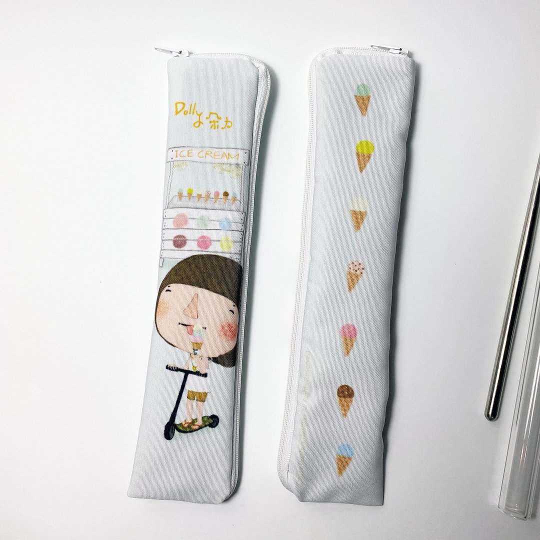 环保拉链餐具袋-(白) Dolly(朵力)Ice cream - 其他 - 防水材质 白色