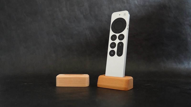 【国产材】台湾桧木旧料重生 Apple TV Remote 遥控器收纳立座 - 数码小物 - 木头 橘色