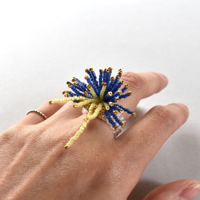 露草 / 金色 - 戒指 - 玻璃 