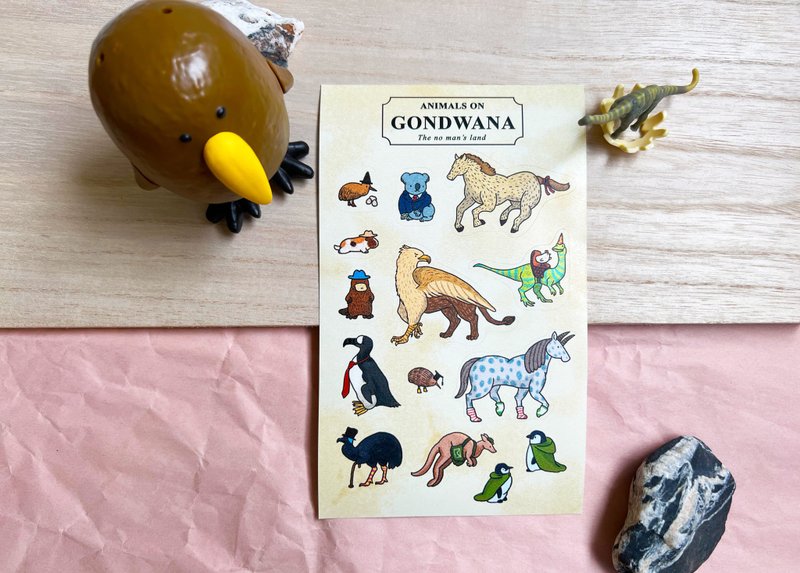 高质感白底防水贴纸-冈瓦那-无人之地 White Sticker - 贴纸 - 防水材质 白色