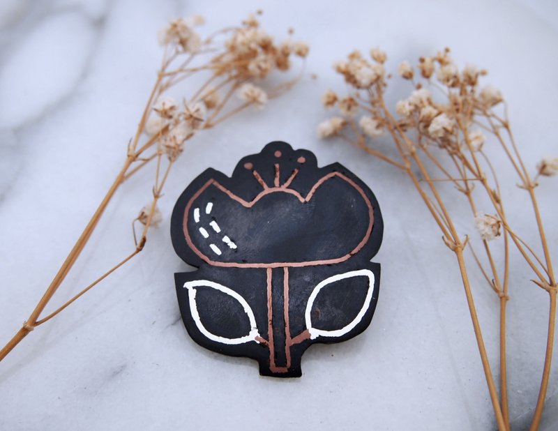 金属象嵌小花B款(封面款) - 胸针 - 其他金属 