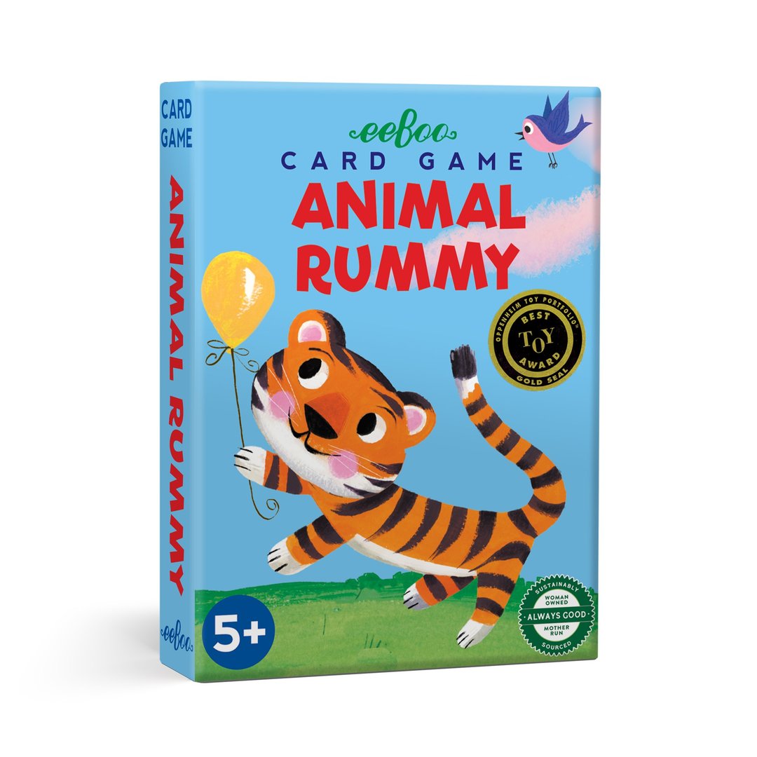 eeBoo 游戏卡牌 - Animal Rummy Playing Cards 动物拉密 5+ - 拼图 - 塑料 多色