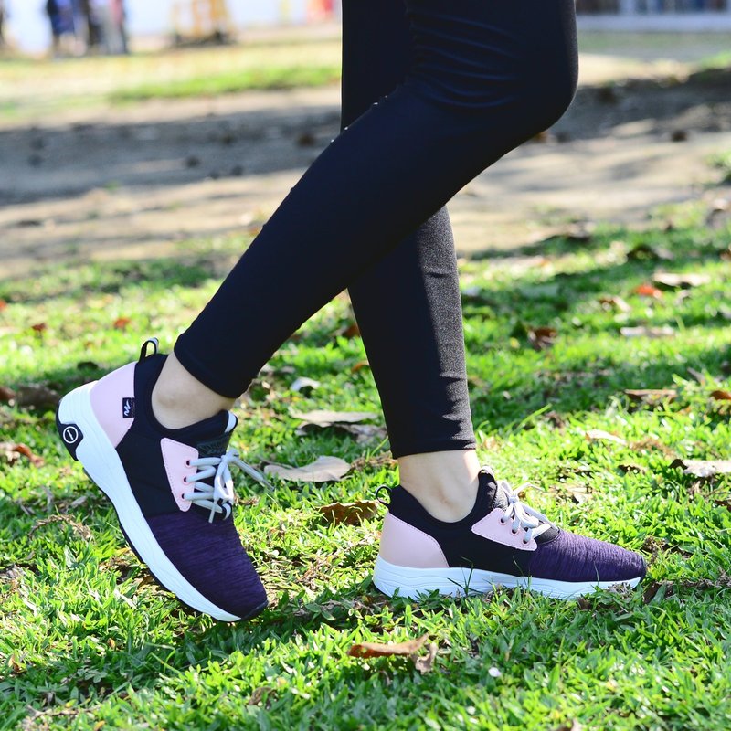 MIT 【防泼水轻量运动鞋-女款紫】运动鞋 休闲鞋 防泼水 高支撑 - 女款运动鞋/球鞋 - 其他人造纤维 紫色