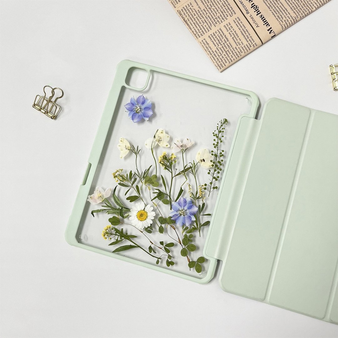 冰冷花园手作押花iPad壳 iPad Air 11寸 13寸 iPad Pro 11寸 13寸 - 手机壳/手机套 - 植物．花 