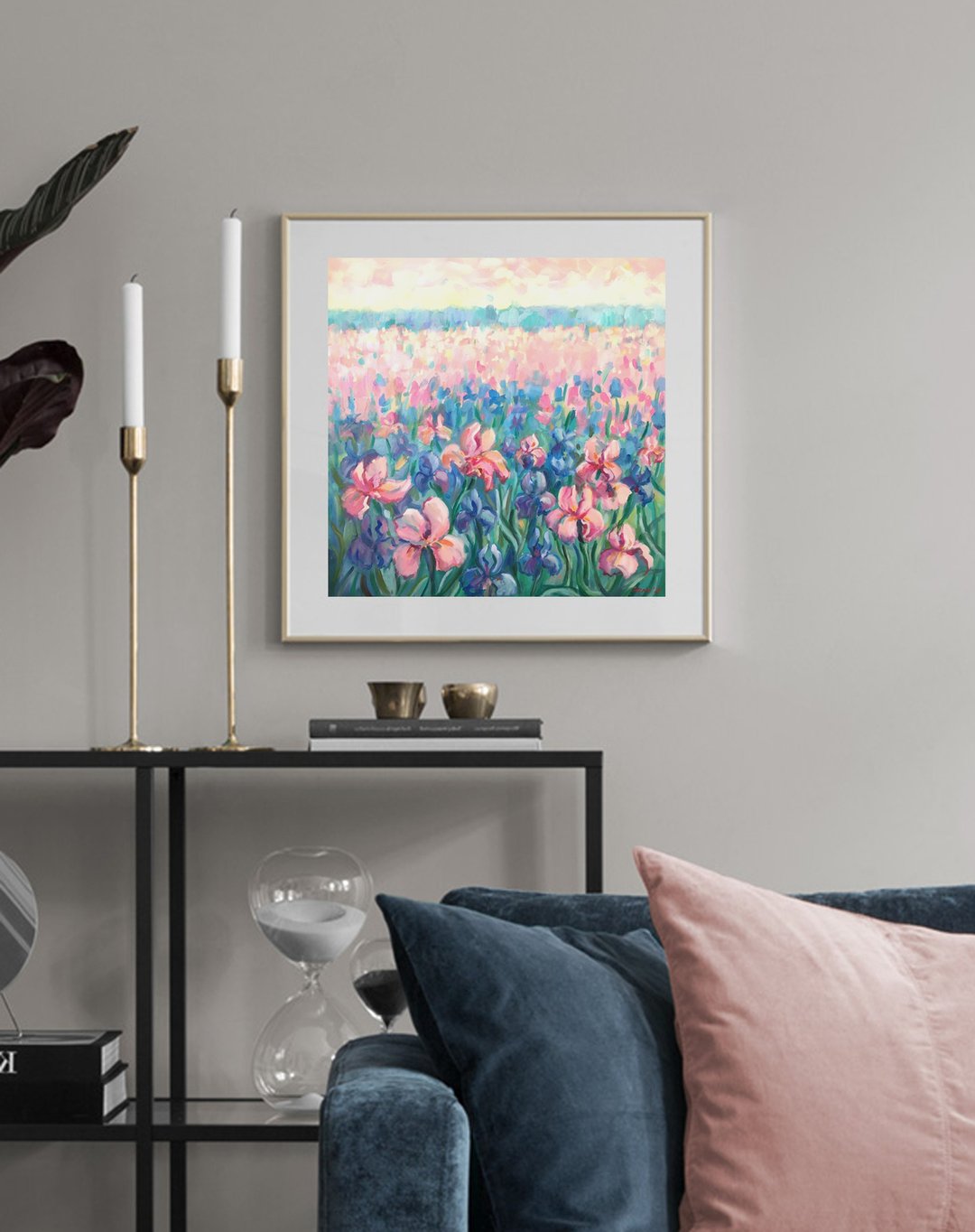 Irises Iris Painting Flower Van Gogh Original Floral Irises - 墙贴/壁贴 - 其他材质 粉红色