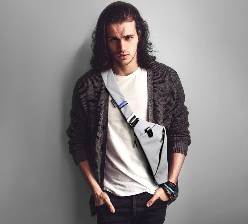 FINO 枪包 - 第二代贴身防盗收纳包 - 雅痞灰 - 侧背包/斜挎包 - 防水材质 灰色