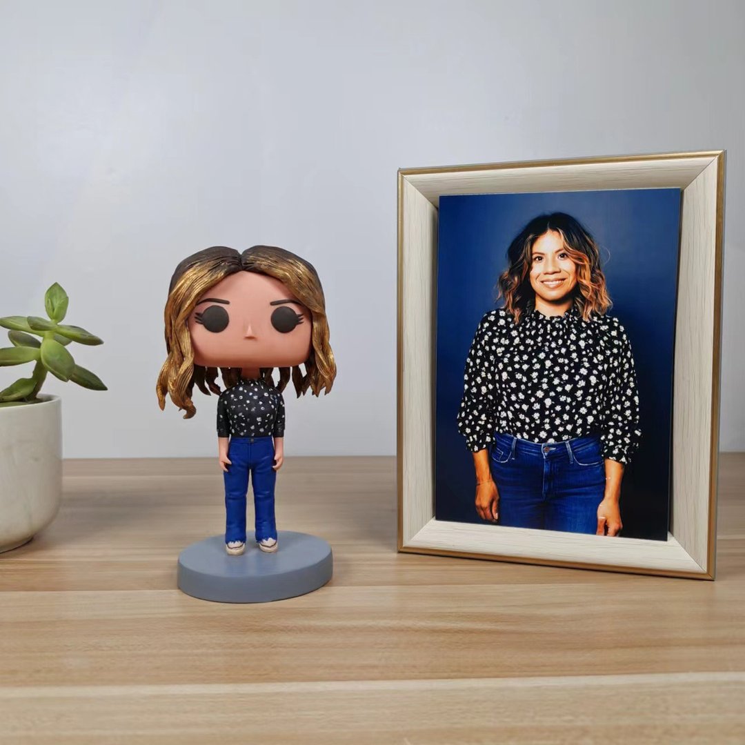纯手工定制美国Funko Pop 自画肖像公仔娃娃男朋友老公生日礼物 - 玩偶/公仔 - 粘土 多色