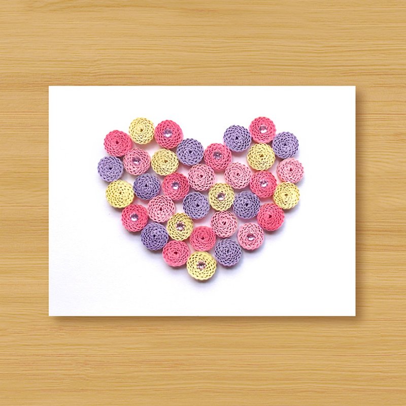 ( 3款供选择 ) 手工卷纸卡片 _ 爱满点 - 情人卡 - 卡片/明信片 - 纸 粉红色