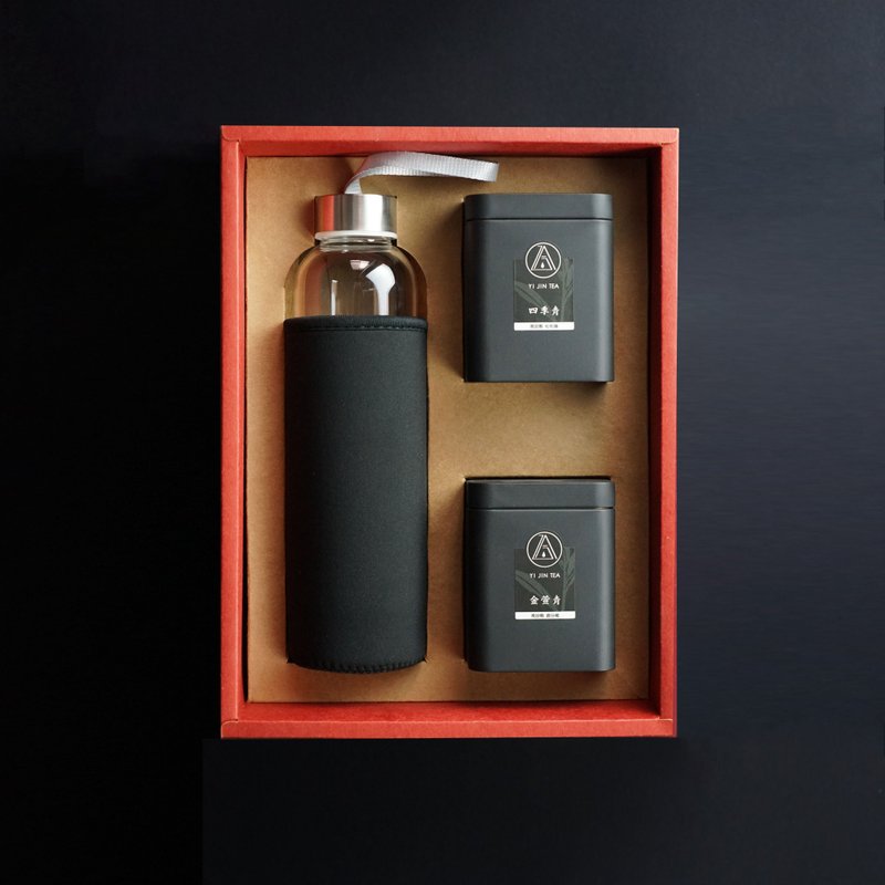 【红运】乙今玻璃冲泡瓶/金萱 青/四季 青 - 茶 - 其他材质 红色