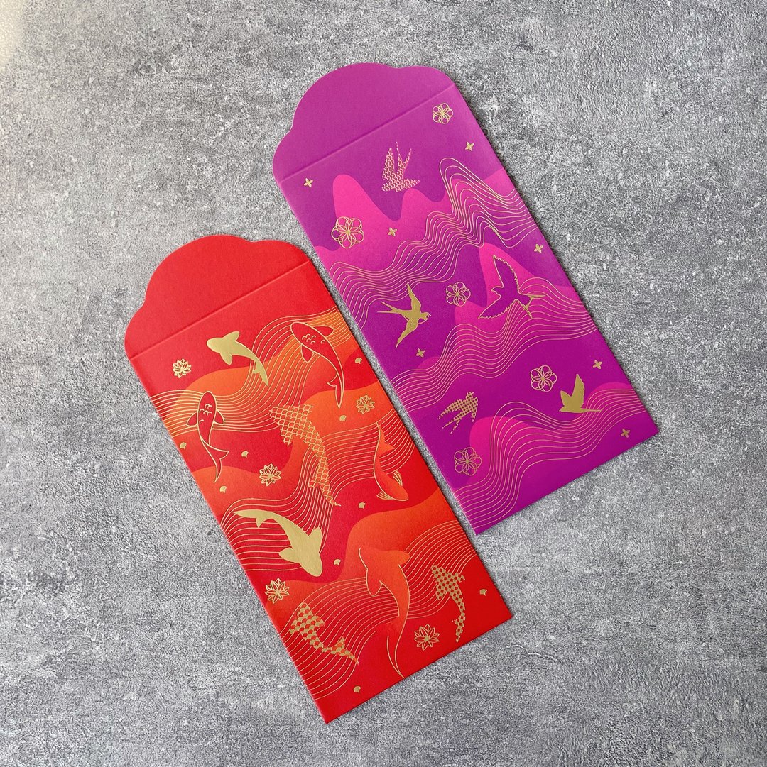 鱼跃龙门 - 利是封 / 红包 / Doublelucky / 2款8入 - 红包/春联 - 纸 多色
