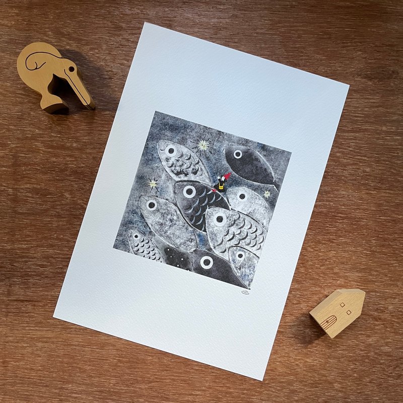 与流动海报尺寸 A4 一起发光 - 海报/装饰画/版画 - 纸 