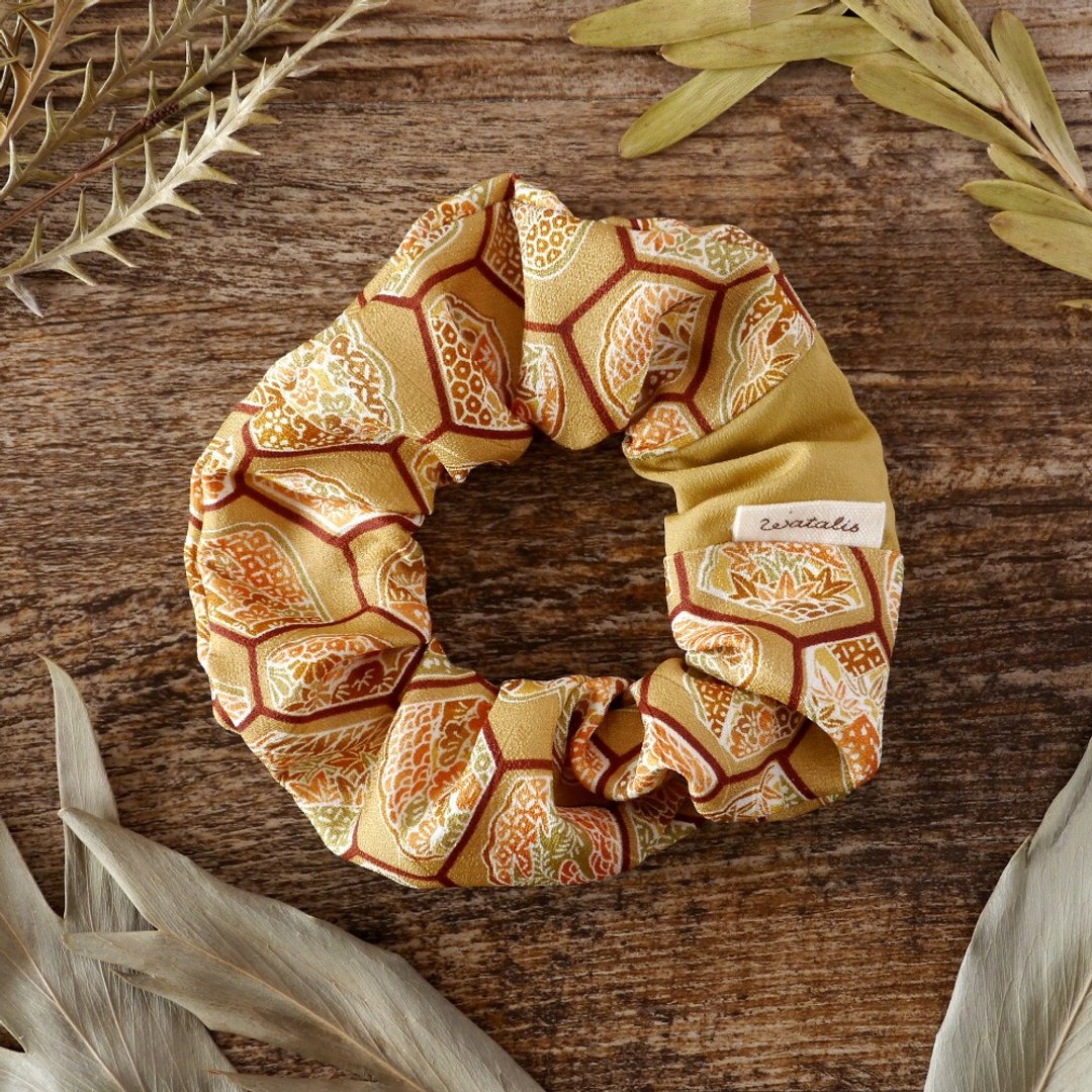 招来幸福的发饰 和服发圈 菊纹 - 发饰 - 其他人造纤维 金色