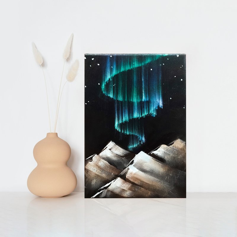 【体验】台中油画体验课程/欧若拉之光/台中画室 - 插画/绘画/写字 - 棉．麻 