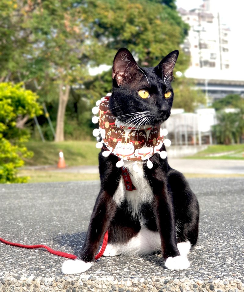 主子卖萌-萌宠招财系列-双面领巾(猫抓老鼠) - 衣/帽 - 棉．麻 红色