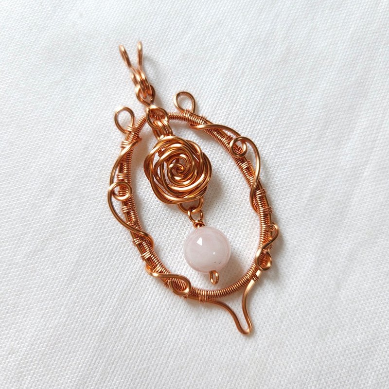 故城玫瑰项链坠 (不附链条) - 项链 - 其他金属 