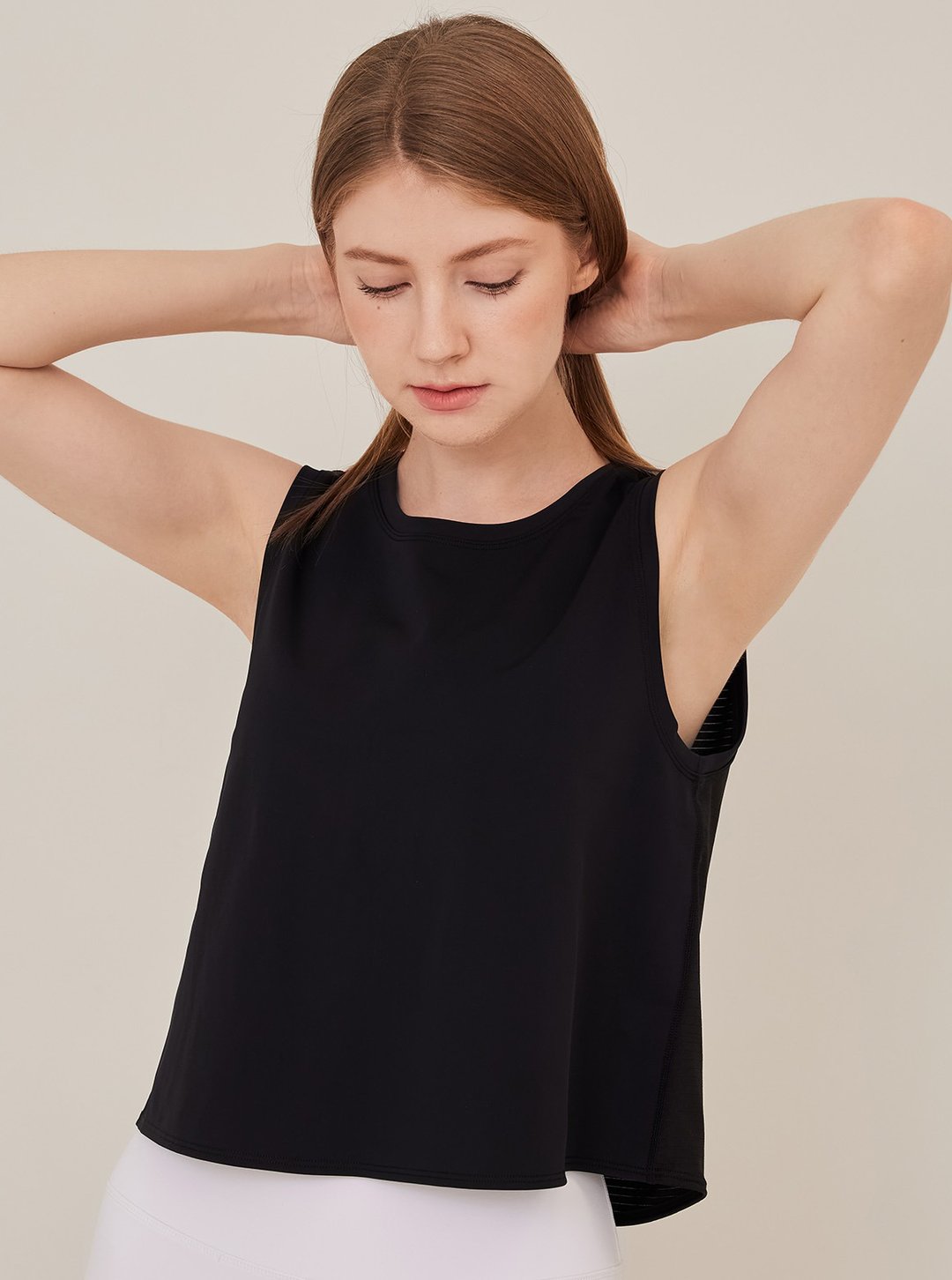 【S2N】EVERY ONE NEED 凉感短版无袖罩衫_Black T266 - 女装瑜珈服 - 尼龙 