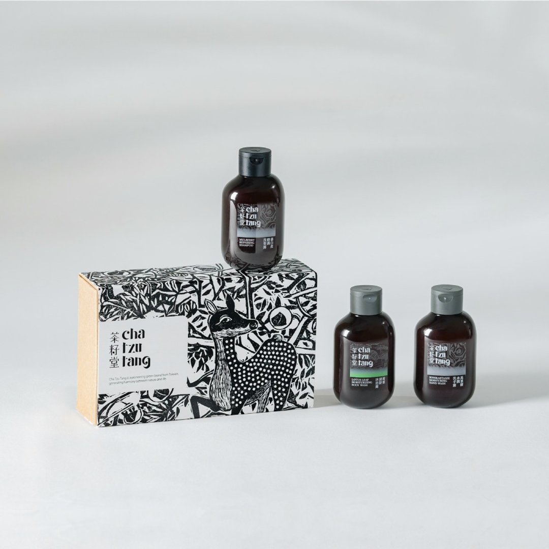 小鹿版画随身礼50mLx3 | 饭店经典旅行组 企业礼赠品 - 沐浴用品 - 植物．花 绿色
