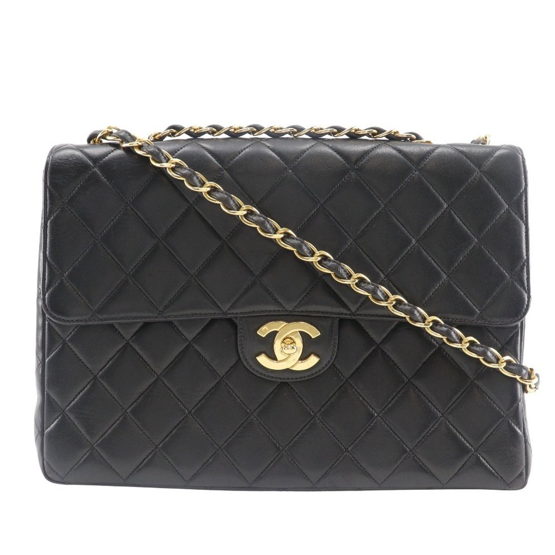 【日本直送】香奈儿 CHANEL Maxi Classic Flap 肩背包 双链 古董 羊皮 黑色 女性【二手】 - 侧背包/斜挎包 - 真皮 黑色