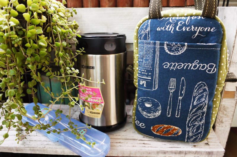 手提闷烧罐套 - 随行杯提袋/水壶袋 - 棉．麻 